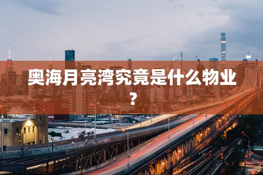 奥海月亮湾究竟是什么物业？