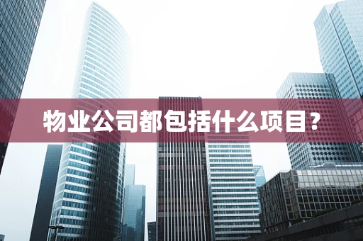 物业公司都包括什么项目？