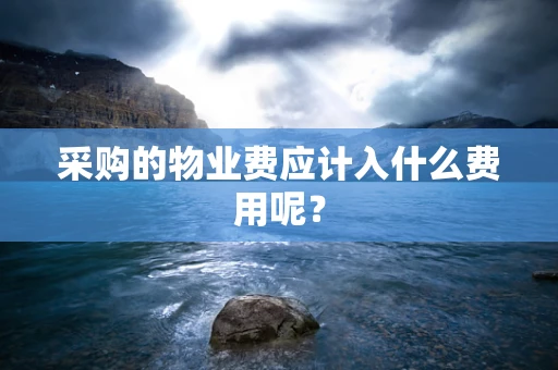 采购的物业费应计入什么费用呢？