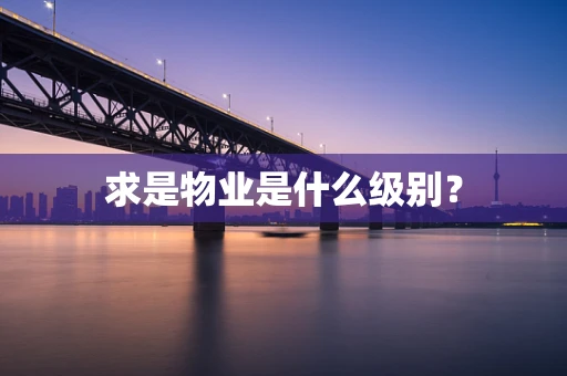 求是物业是什么级别？
