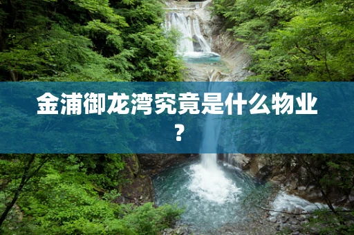 金浦御龙湾究竟是什么物业？