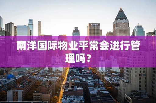 南洋国际物业平常会进行管理吗？