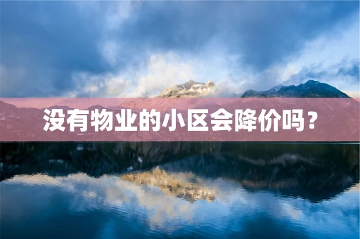 没有物业的小区会降价吗？