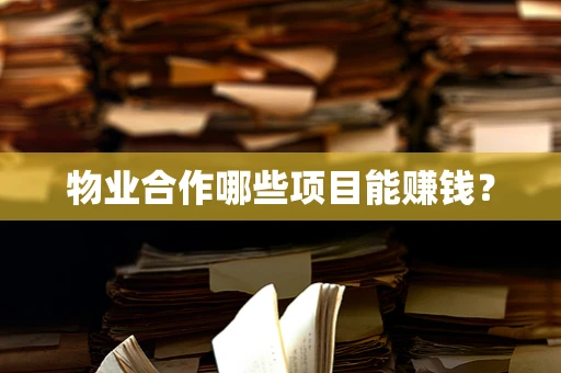 物业合作哪些项目能赚钱？