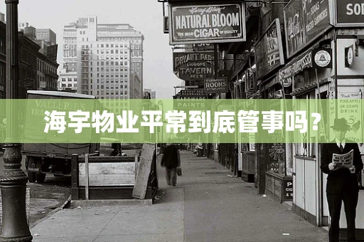 海宇物业平常到底管事吗？