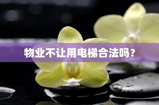 物业不让用电梯合法吗？