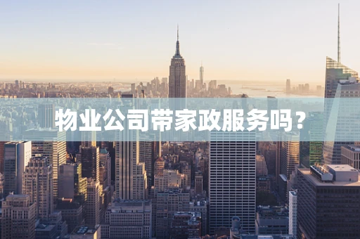 物业公司带家政服务吗？