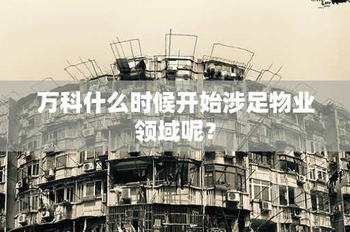 万科什么时候开始涉足物业领域呢？