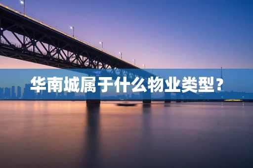 华南城属于什么物业类型？