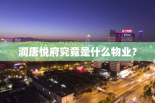 润唐悦府究竟是什么物业？