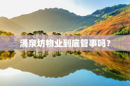 涌泉坊物业到底管事吗？