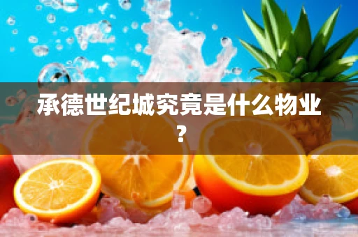 承德世纪城究竟是什么物业？