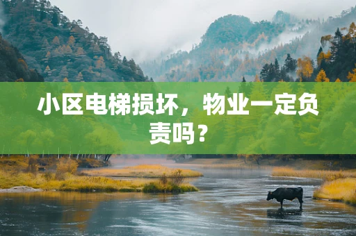 小区电梯损坏，物业一定负责吗？