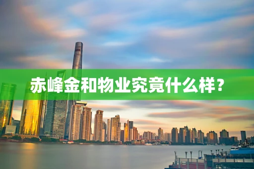 赤峰金和物业究竟什么样？