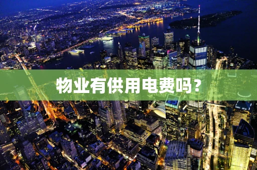 物业有供用电费吗？