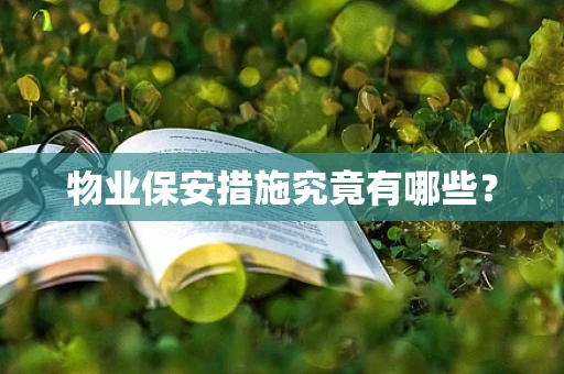 物业保安措施究竟有哪些？