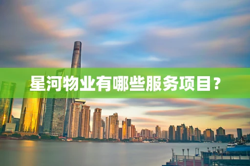 星河物业有哪些服务项目？